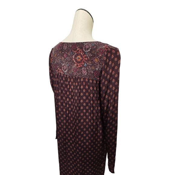 Sundance Women's‎ Boho Kurta Tunic Dress Split Sides Silky V-neck Petite XS - Picture 7 of 15